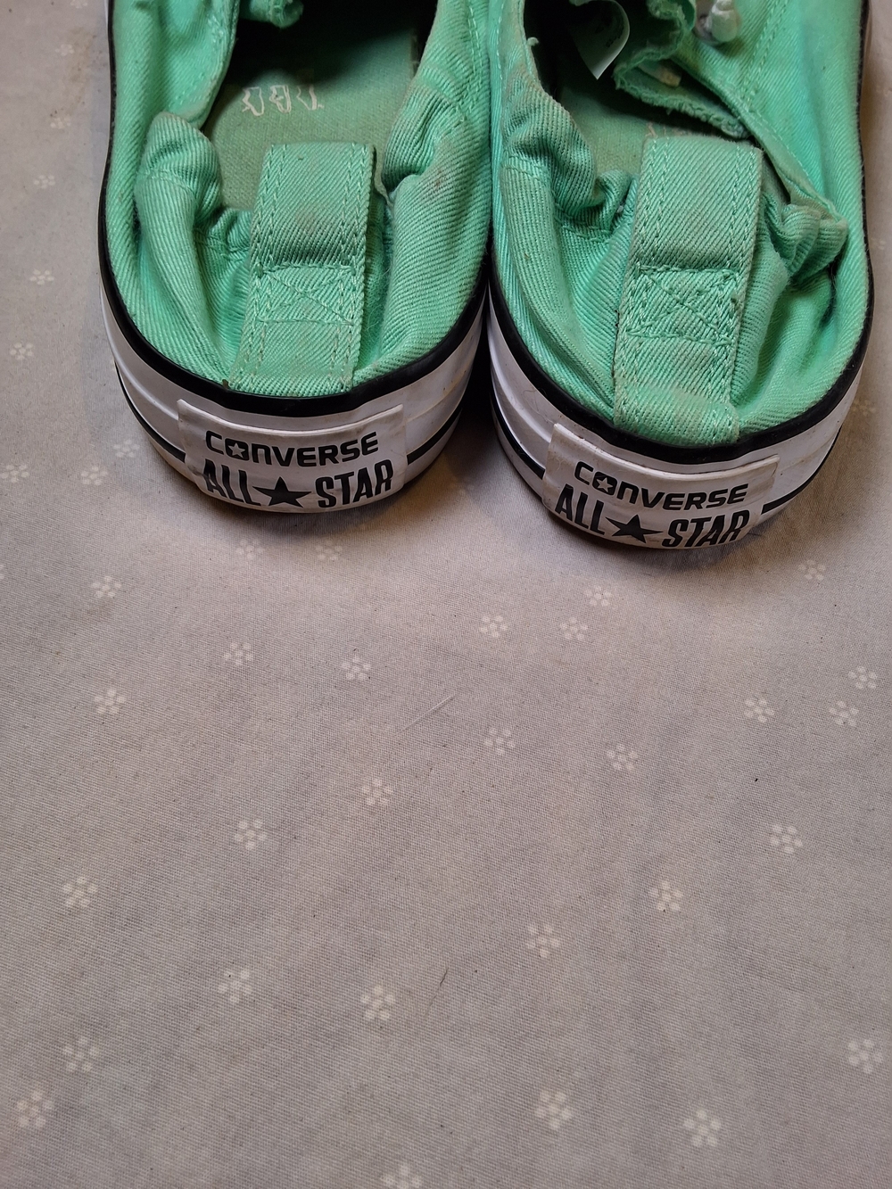 Converse Women's Low-Top Slip-On Sneakers in Mint Green and White - Picture 5 of 6